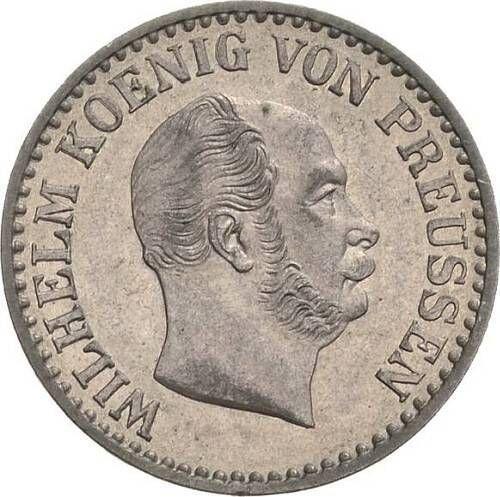 Аверс монеты - 1 серебряный грош 1867 года B - цена серебряной монеты - Пруссия, Вильгельм I