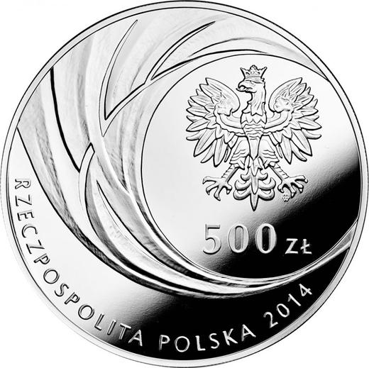 Avers 500 Zlotych 2014 MW "Heiligsprechung von Johannes Paul II" - Münze Wert - Polen, III Republik Polen nach Stückelung