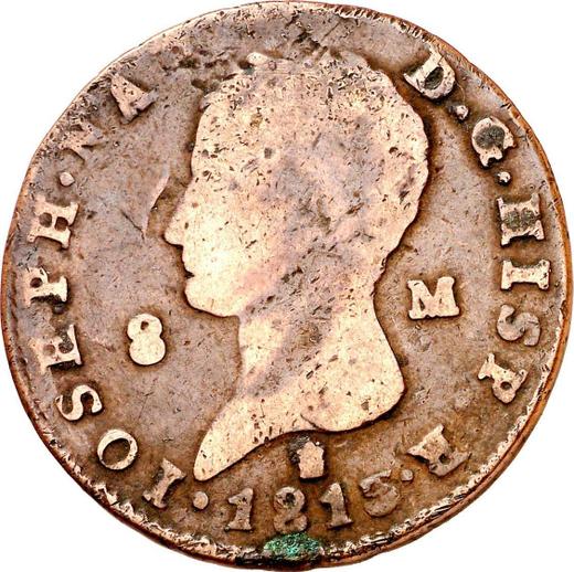 Аверс монеты - 8 мараведи 1813 года - цена  монеты - Испания, Жозеф Бонапарт