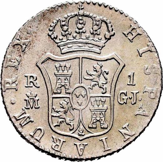 Reverso 1 real 1817 M GJ - valor de la moneda de plata - España, Fernando VII