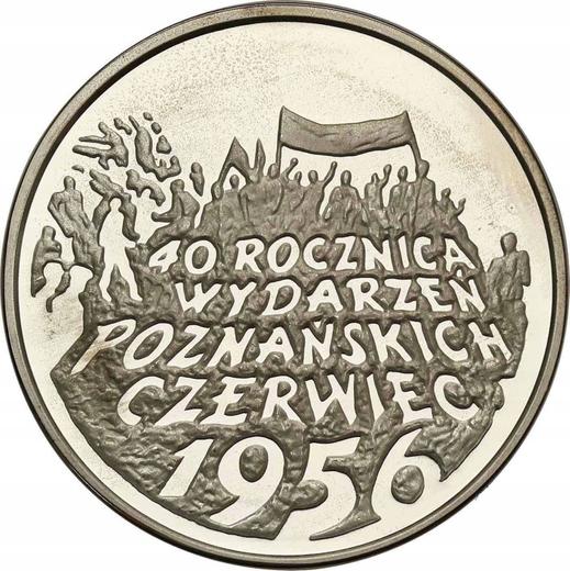 Reverse 10 Zlotych 1996 MW "40th Anniversary - Poznan Workers Protest" - Silver Coin Value - Poland, III Republic after denomination