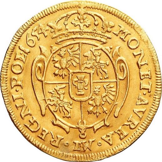 Rewers monety - Dwudukat 1654 MW "Typ 1651-1659" - cena złotej monety - Polska, Jan II Kazimierz