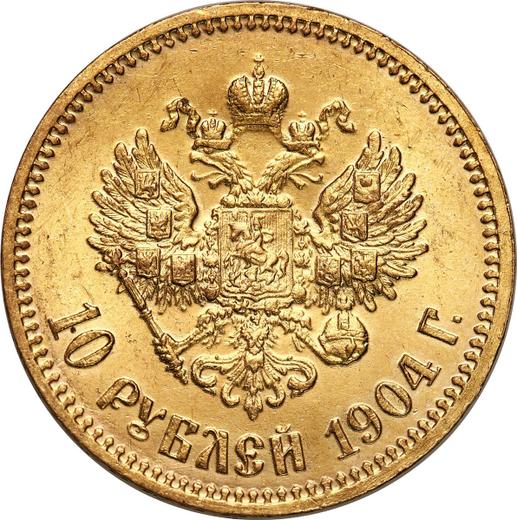 Reverso 10 rublos 1904 (АР) - valor de la moneda de oro - Rusia, Nicolás II