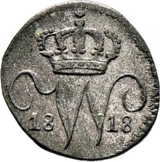 Anverso Medio kreuzer 1818 - valor de la moneda de plata - Wurtemberg, Guillermo I de Wurtemberg 