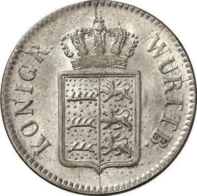 Anverso 3 kreuzers 1850 - valor de la moneda de plata - Wurtemberg, Guillermo I