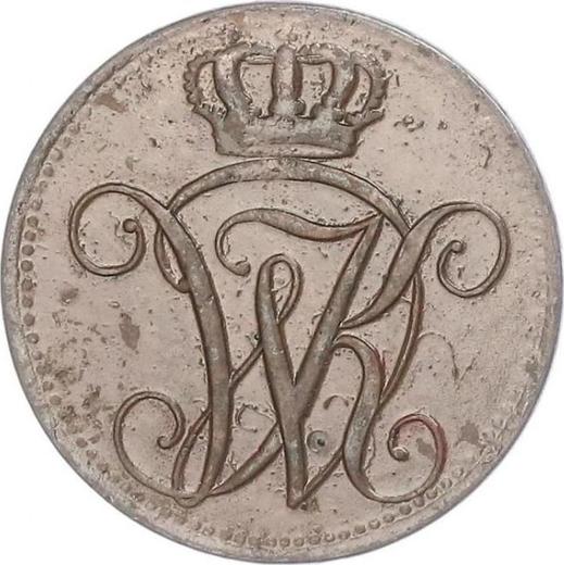 Аверс монеты - 2 геллера 1818 года - цена  монеты - Гессен-Кассель, Вильгельм I