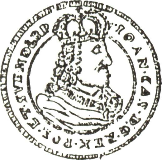 Аверс монеты - Дукат 1667 года HDL "Торунь" - цена золотой монеты - Польша, Ян II Казимир