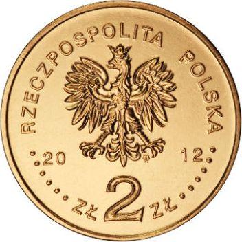 Аверс монеты - 2 злотых 2012 года MW KK "150 лет банковскому сотрудничеству Польши" - цена  монеты - Польша, III Республика после деноминации