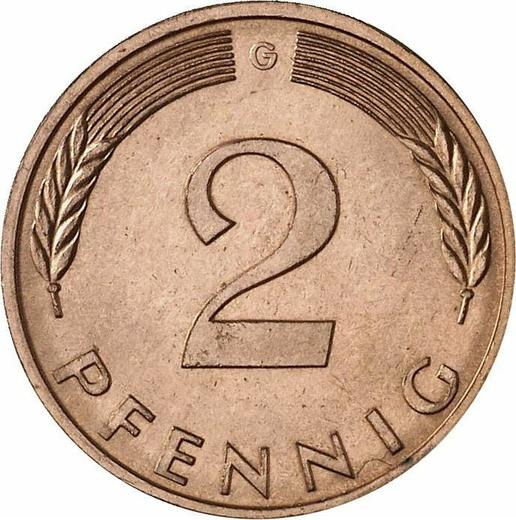 Anverso 2 Pfennige 1981 G - valor de la moneda  - Alemania, RFA