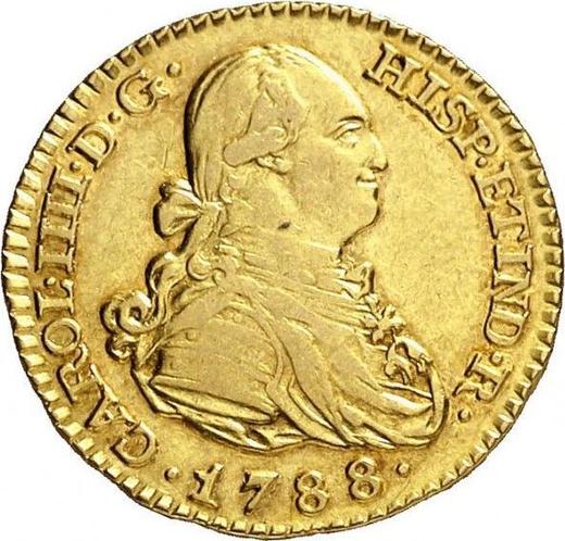 Аверс монеты - 1 эскудо 1788 года M MF - цена золотой монеты - Испания, Карл IV