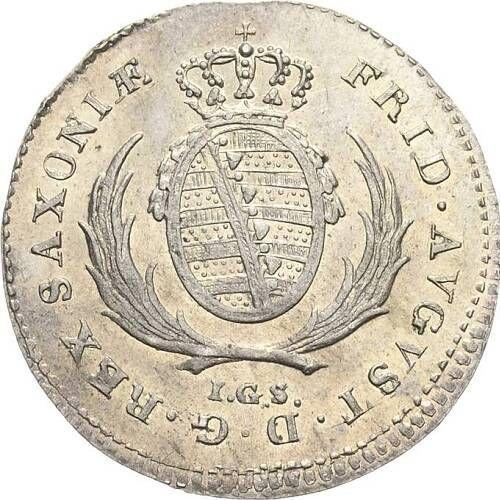 Аверс монеты - 1/12 талера 1818 года I.G.S. - цена серебряной монеты - Саксония-Альбертина, Фридрих Август I