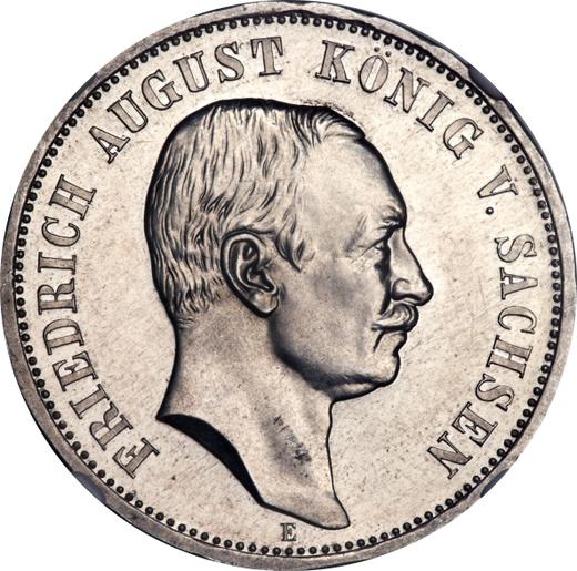 Аверс монеты - Пробные 3 марки 1917 года E "Саксония" - цена серебряной монеты - Германия, Германская Империя