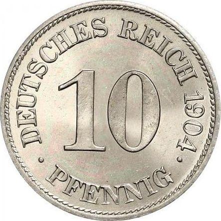 Anverso 10 Pfennige 1904 E "Tipo 1890-1916" - valor de la moneda  - Alemania, Imperio alemán