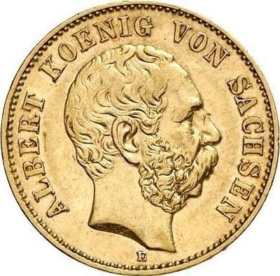Awers monety - 20 marek 1878 E "Saksonia" - cena złotej monety - Niemcy, Cesarstwo Niemieckie