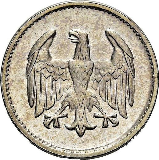 Аверс монеты - 1 марка 1925 года D "Тип 1924-1925" - цена серебряной монеты - Германия, Bеймарская республика