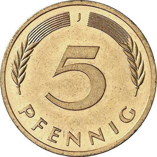 Аверс монеты - 5 пфеннигов 1975 года J - цена  монеты - Германия, ФРГ