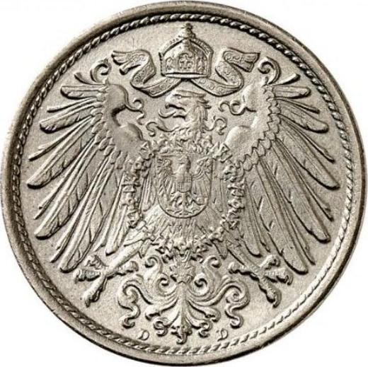 Реверс монеты - 10 пфеннигов 1900 года D "Тип 1890-1916" - цена  монеты - Германия, Германская Империя