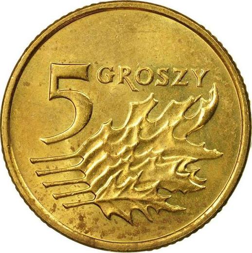 Revers 5 Groszy 2011 MW - Münze Wert - Polen, III Republik Polen nach Stückelung