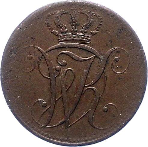 Аверс монеты - 4 геллера 1821 года - цена  монеты - Гессен-Кассель, Вильгельм II