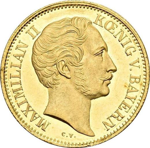 Awers monety - Dukat 1856 - cena złotej monety - Bawaria, Maksymilian II