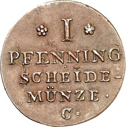 Reverso 1 Pfennig 1817 C - valor de la moneda  - Hannover, Jorge III