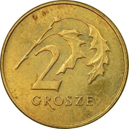 Reverso 2 groszy 2008 MW - valor de la moneda  - Polonia, República moderna