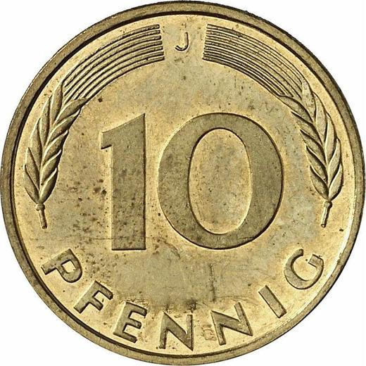 Аверс монеты - 10 пфеннигов 1993 года J - цена  монеты - Германия, ФРГ