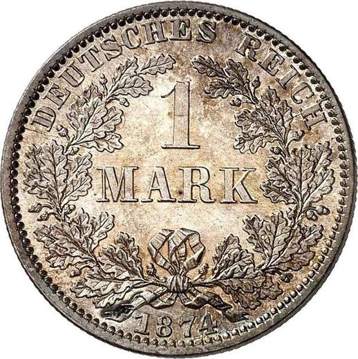 Аверс монеты - 1 марка 1874 года A "Тип 1873-1887" - цена серебряной монеты - Германия, Германская Империя