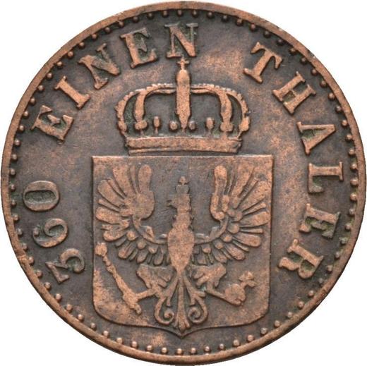 Аверс монеты - 1 пфенниг 1853 года A - цена  монеты - Пруссия, Фридрих Вильгельм IV