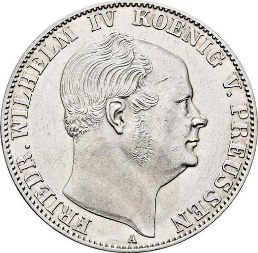 Аверс монеты - Талер 1857 года A "Горный" - цена серебряной монеты - Пруссия, Фридрих Вильгельм IV