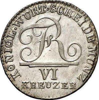Awers monety - 6 krajcarów 1807 - cena srebrnej monety - Wirtembergia, Fryderyk I