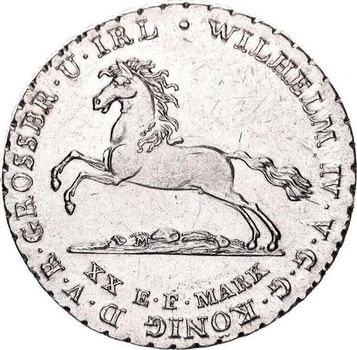 Аверс монеты - 16 грошей 1831 года - цена серебряной монеты - Ганновер, Вильгельм IV