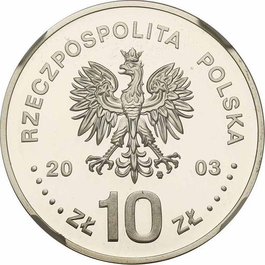 Obverse 10 Zlotych 2003 MW ET "Stanislaw I Leszczynski" Half-length portrait - Silver Coin Value - Poland, III Republic after denomination