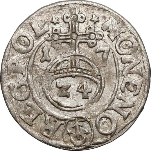Anverso Poltorak 1617 "Casa de moneda de Bydgoszcz" - valor de la moneda de plata - Polonia, Segismundo III