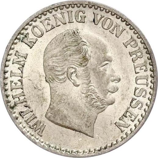 Аверс монеты - 1 серебряный грош 1863 года A - цена серебряной монеты - Пруссия, Вильгельм I