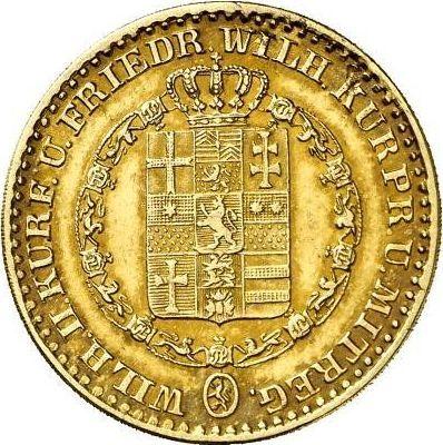 Awers monety - 5 talarów 1844 - cena złotej monety - Hesja-Kassel, Wilhelm II