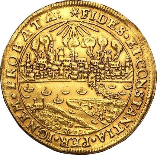 Аверс монеты - 5 дукатов 1629 года "Осада Торуня" - цена золотой монеты - Польша, Сигизмунд III Ваза
