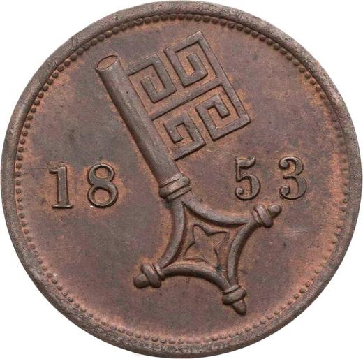 Аверс монеты - 2 1/2 шварена 1853 года - цена  монеты - Бремен, Вольный ганзейский город