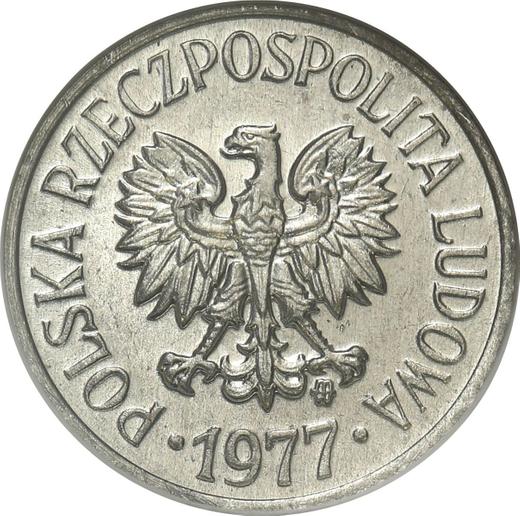 Аверс монеты - 10 грошей 1977 года MW - цена  монеты - Польша, Народная Республика