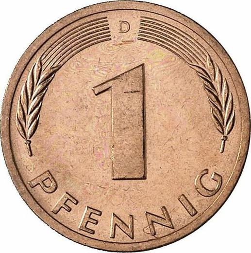 Anverso 1 Pfennig 1980 D - valor de la moneda  - Alemania, RFA