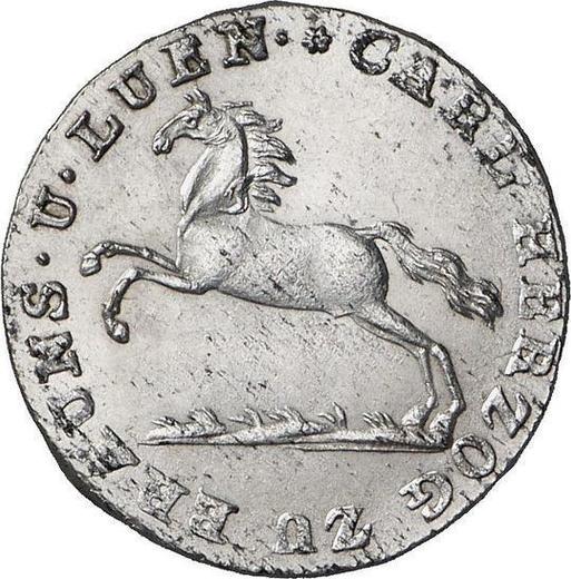 Anverso 1/12 tálero 1823 CvC - valor de la moneda de plata - Brunswick-Wolfenbüttel, Carlos II