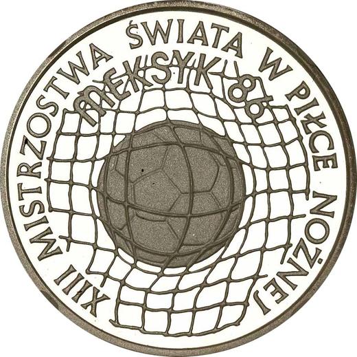 Rewers monety - 500 złotych 1986 MW "XIII Mistrzostwa Świata w Piłce Nożnej - Meksyk 1986" Srebro - cena srebrnej monety - Polska, PRL