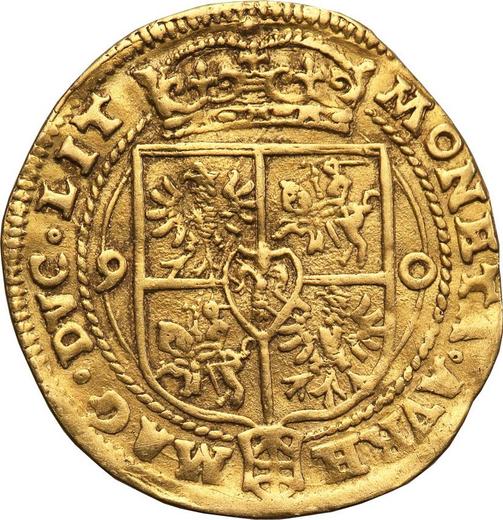 Rewers monety - Dukat 1590 "Litwa" - cena złotej monety - Polska, Zygmunt III