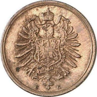 Реверс монеты - 1 пфенниг 1889 года G "Тип 1873-1889" - цена  монеты - Германия, Германская Империя
