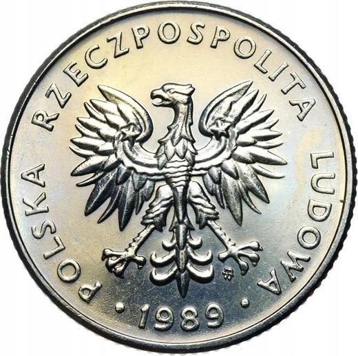 Аверс монеты - 20 злотых 1989 года MW Медно-никель - цена  монеты - Польша, Народная Республика