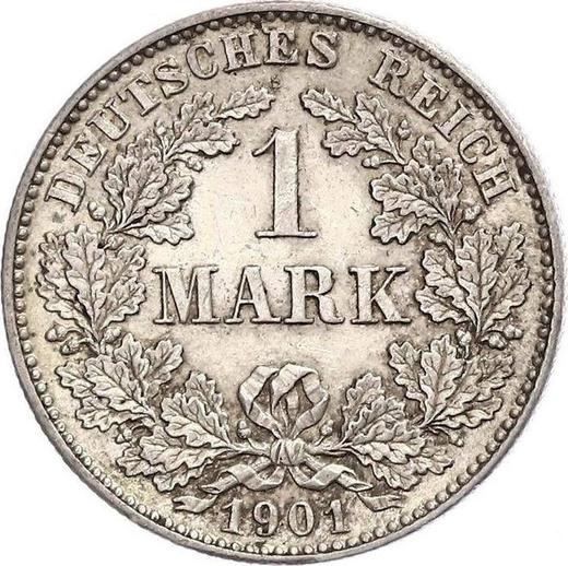 Аверс монеты - 1 марка 1901 года G "Тип 1891-1916" - цена серебряной монеты - Германия, Германская Империя