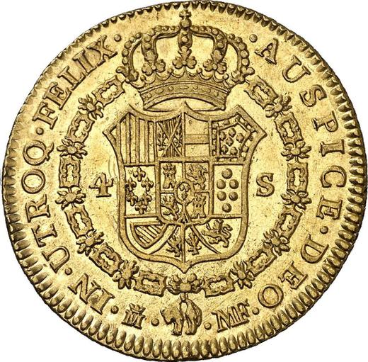 Reverse 4 Escudos 1795 M MF - Spain, Charles IV