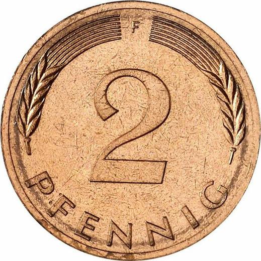 Anverso 2 Pfennige 1979 F - valor de la moneda  - Alemania, RFA