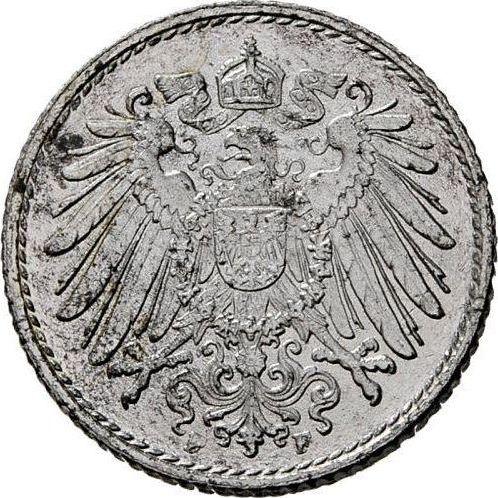 Reverso 5 Pfennige 1915 F "Tipo 1915-1922" - valor de la moneda  - Alemania, Imperio alemán