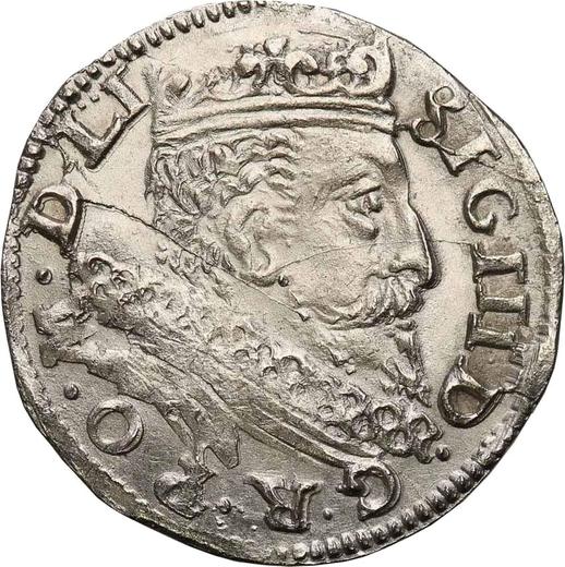 Аверс монеты - Трояк (3 гроша) 1601 года V "Литва" - цена серебряной монеты - Польша, Сигизмунд III Ваза